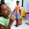 Barbie Fashionistas Ken Doll #220 With Hearing Aids Wearing An Orange Shirt & Jelly Shoes