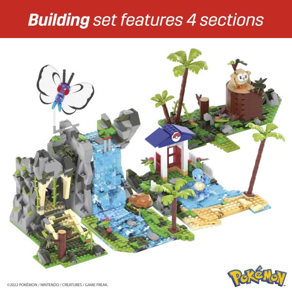 MEGA Pokémon Building Toy Kit Jungle Voyage (1362 Pieces) With 4 Action Figures For Kids