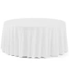 120 In. Premium Round White Table Cover