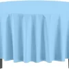 Premium Round Light Blue Table Cover