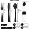 Supernal 60 Pack Pre Rolled Napkins with Gold Plastic Silverware, Premium Disposable Gold Wrapped Cutlery Set Includes: 60 Forks 60 Knives 60 Spoons 60 Napkin for Party