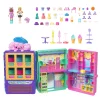 Polly Pocket Candy Style Fashion Drop Playset With 2 Dolls (3-inch), Vending Machine, 35+ Accessories