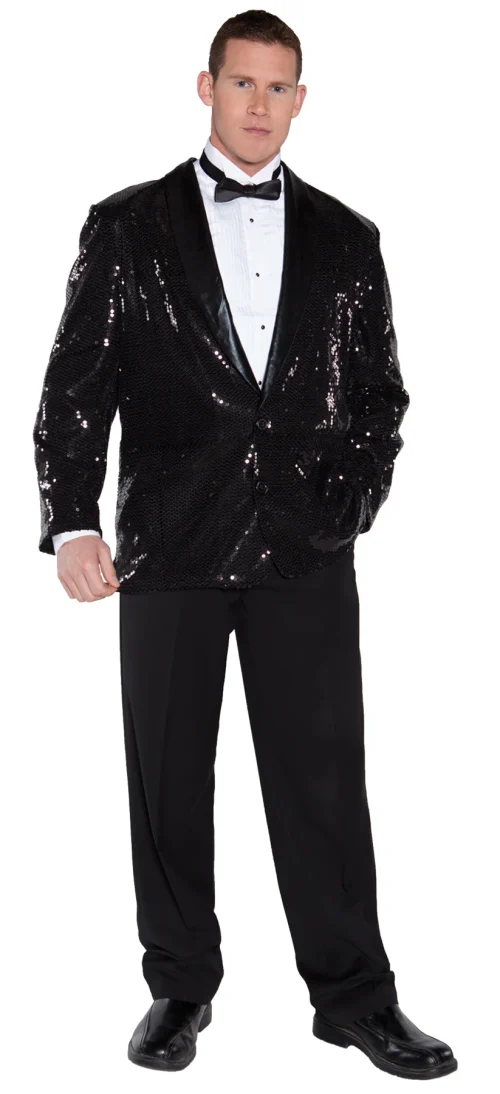 Black Sequin Jacket Costume XXL