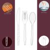 Party Bargains Disposable Cutlery set, SAPPHIRE Design, Clear Color, 360 Pieces: 180 Forks, 120 Spoons, 60 Knives