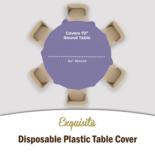 Premium Round Lavender Table Cover