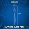 Party Bargains Disposable Cutlery set, SAPPHIRE Design, Clear Color, 360 Pieces: 180 Forks, 120 Spoons, 60 Knives