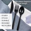 Party Bargains Disposable Cutlery set, SAPPHIRE Design, Clear Color, 360 Pieces: 180 Forks, 120 Spoons, 60 Knives