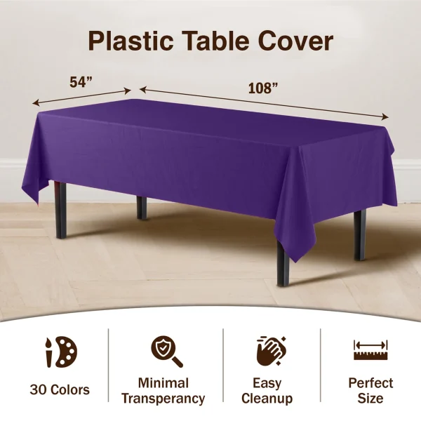 Purple Plastic Table Cover
