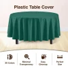 Dark Green Round Plastic Table Cover