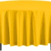 Round Yellow Table Cover