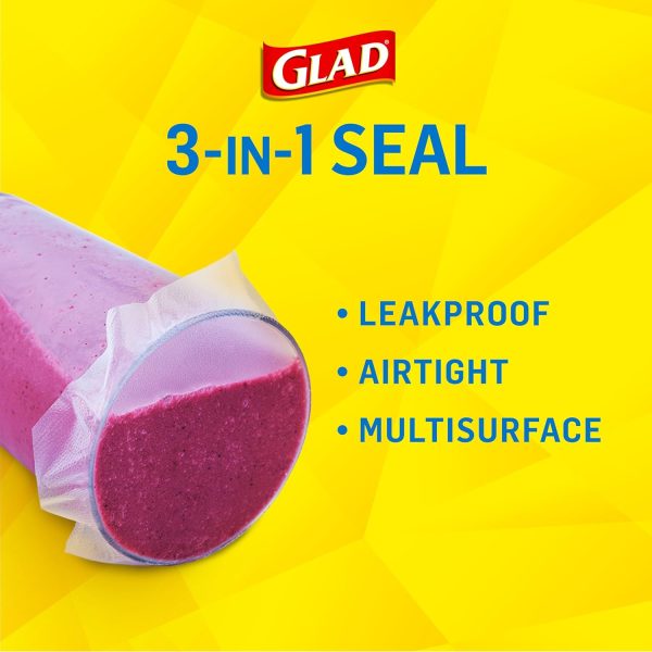 Glad® Press'n Seal® Plastic Food Wrap - 100 Square Foot Roll - 3 Pack (Package May Vary)