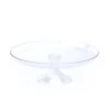 Plastic Round Cake Stand 10 in - Clear
