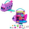 Polly Pocket Kitty AIrways Playset With 2 Micro Dolls And Pet, AIrplane Travel Toy With Accessories