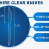 Party Bargains Disposable Cutlery set, SAPPHIRE Design, Clear Color, 360 Pieces: 180 Forks, 120 Spoons, 60 Knives