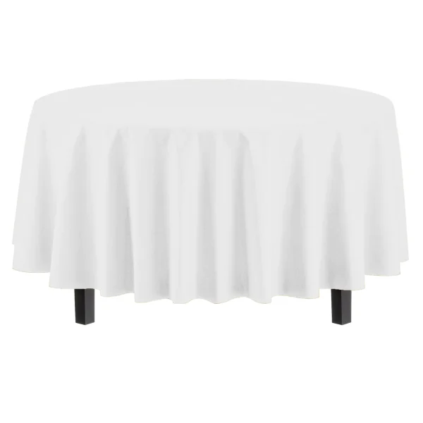 Premium Round White Table Cover