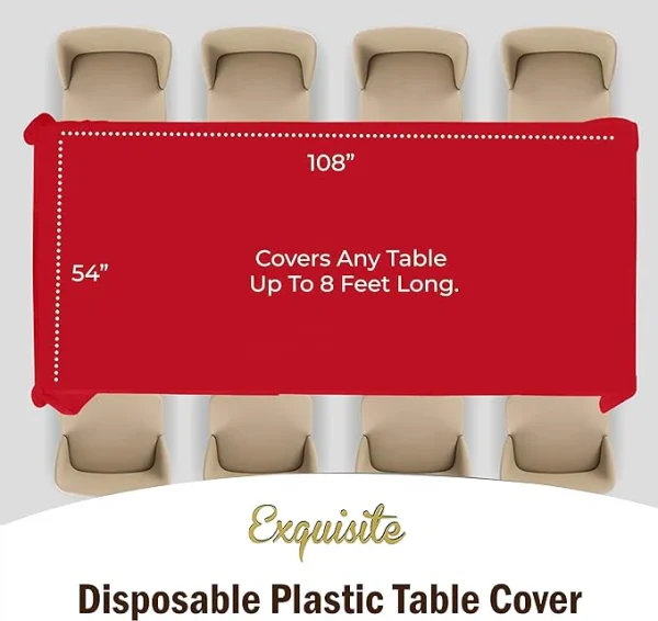 Red Plastic Table Cover