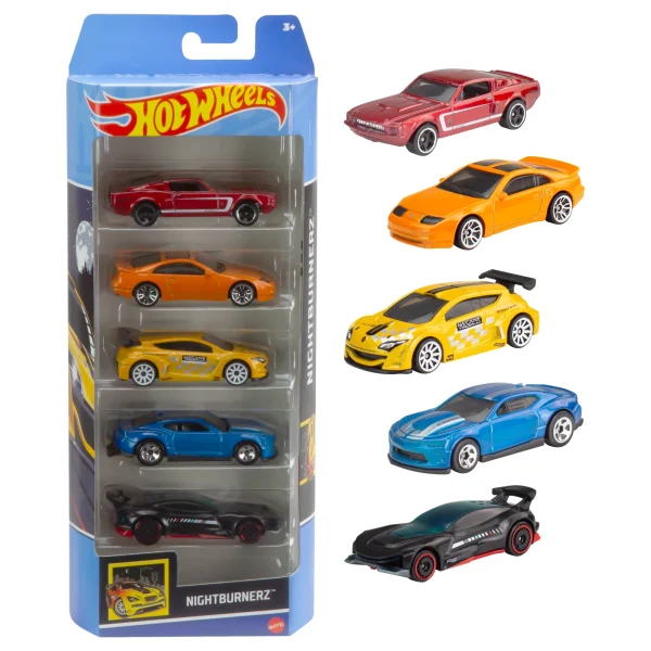 Hot Wheels Cars, 5-Pack Of Die-Cast Toy Cars Or Trucks in 1:64 Scale
