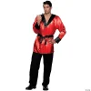 Elegant Satin Smoking Jacket Costume