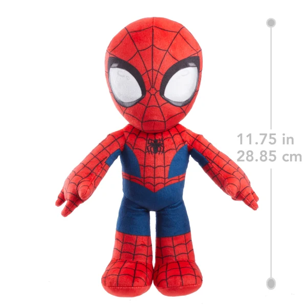 Marvel Plush Talkers Spider-Man Soft Toy, 11.75-inch Collectible Figure With Sounds & Phrases
