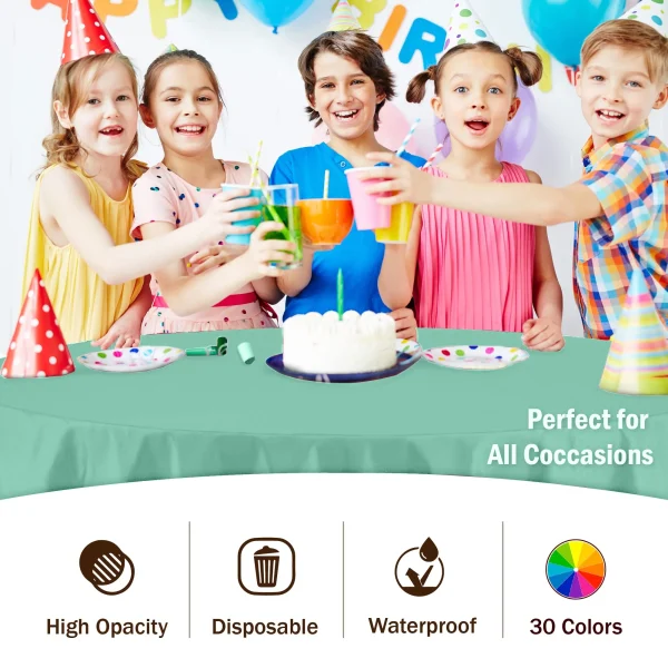 Premium Round Light Mint Table Cover