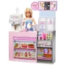 Barbie Coffee Shop Playset With Blonde Barista Doll, Working Coffee Maker & 10+ Accessories