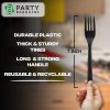 Party Bargains Disposable Cutlery set, SAPPHIRE Design, Clear Color, 360 Pieces: 180 Forks, 120 Spoons, 60 Knives