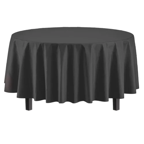 Premium Round Black Table Cover