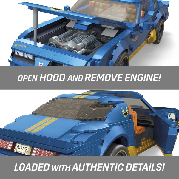 MEGA Hot Wheels '77 Pontiac Firebird (1:18 Scale) Collectible Building Set (844 Pcs)