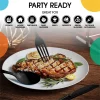 Heavy Duty Black Plastic Forks | 50 Count