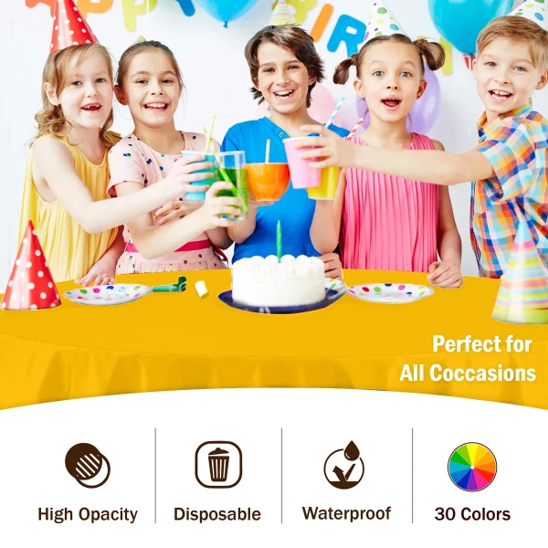 Round Yellow Table Cover
