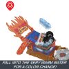 Hot Wheels Monster Trucks Arena Smashers Color Shifters 5-Alarm Rescue Playset, Fire Truck Crash Toy