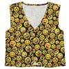 Emoji Printed Party Vest for Adults