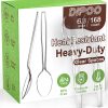 360 Count Plastic Silver Ware Heavy Duty, 120 Forks, 120 Spoons, 120 Knives, Heat Resistant & BPA Free Disposable SilverWare, Disposable Cutlery set, Premium Clear Utencils for Party Supply