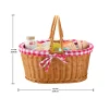 Fisher-Price Wood Pretend Play Toy Picnic Basket, 31-Piece Wooden Food Playset For Preschool Kids Ages 3+ Years