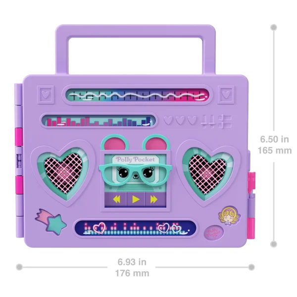 Polly Pocket Disco Dance Fashion Reveal Doll & Playset With Unboxing Surprises & Water Play