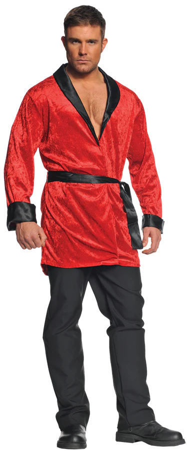 Red Velvet Smoking Jacket