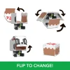 Minecraft Flippin’ Figs Figures Collection, 2-In-1 Fidget Play, 3.75-in Scale & Pixelated Design (Characters May Vary)