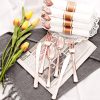 Supernal 60 Pack Pre Rolled Napkins with Gold Plastic Silverware, Premium Disposable Gold Wrapped Cutlery Set Includes: 60 Forks 60 Knives 60 Spoons 60 Napkin for Party