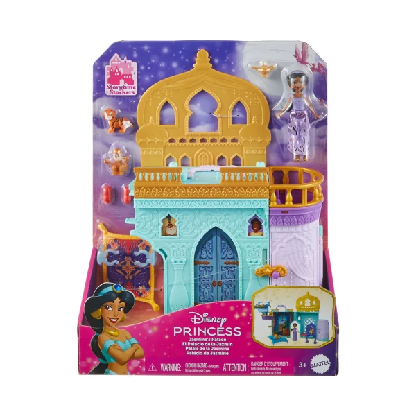 Disney Princess Jasmine Stacking Castle Doll House With Small Doll, Inspired By Disney Movie Aladdin