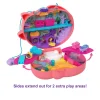 Polly Pocket Starring Shani Cuddly Cat Purse, 2 Micro Dolls, 18 Accessories, Pop & Swap Peg Feature, 4 & Up