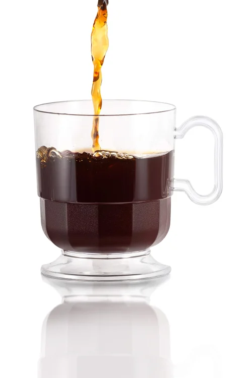 8 Oz. Clear Glazed Coffee Cups W/ Handle | 8 Count