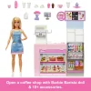 Barbie Coffee Shop Playset With Blonde Barista Doll, Working Coffee Maker & 10+ Accessories