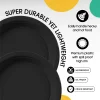 10 In. Black Plastic Plates | 50 Count