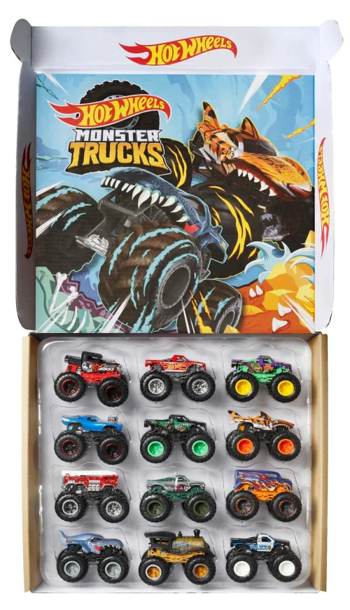 Hot Wheels Monster Trucks Assortiment 12 Véhicules Chaos Ultime