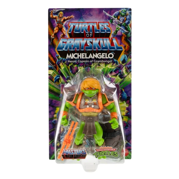 Motu Origins Turtles Of Grayskull Michelangelo Action Figure Toy, TMNT Masters Of The Universe