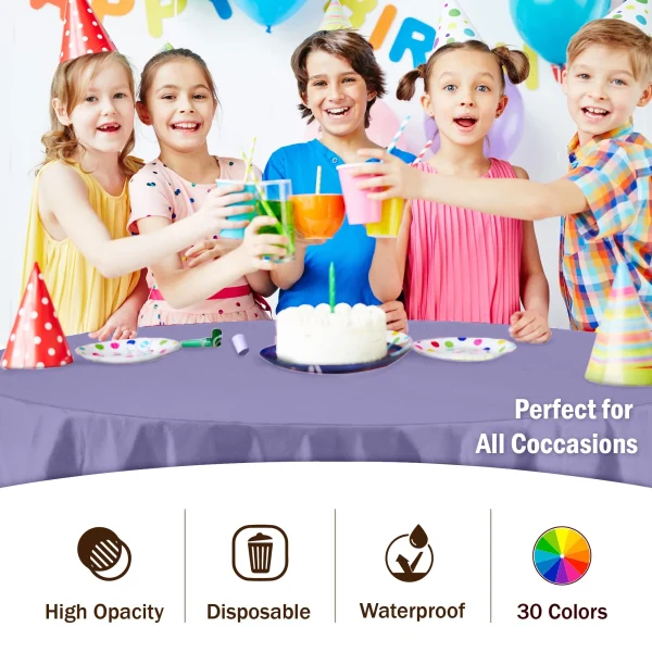Premium Round Lavender Table Cover