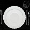 Party Bargains Disposable Cutlery set, SAPPHIRE Design, Clear Color, 360 Pieces: 180 Forks, 120 Spoons, 60 Knives