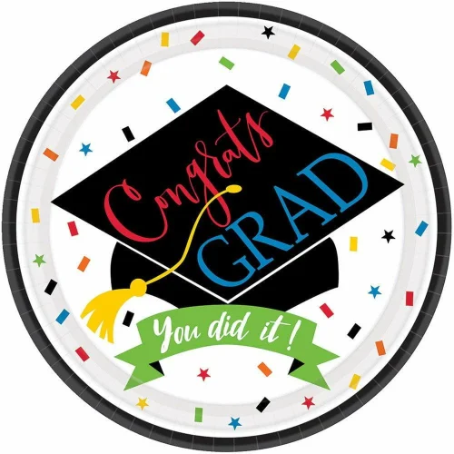 Graduation 100% Done 7in Paper Plates 60ct
