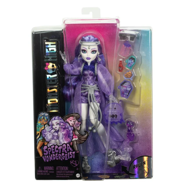Monster High Spectra Vondergeist Fashion Doll With Pet Ferret Rhuen And Accessories