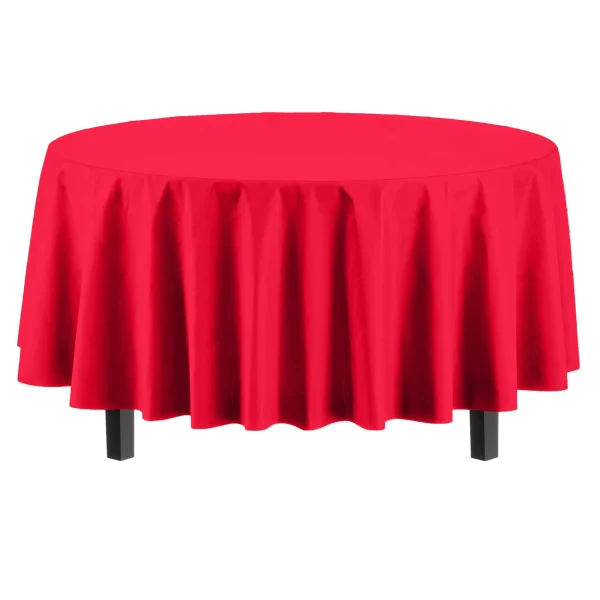 Round Red Table Cover